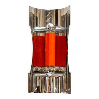 Space Age Wall Light in Steel and Lacquered Metal from by Luci Italia, Italy, 1960s