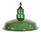 Industrial British Green Enamel Factory Pendant Lamp, 1960s