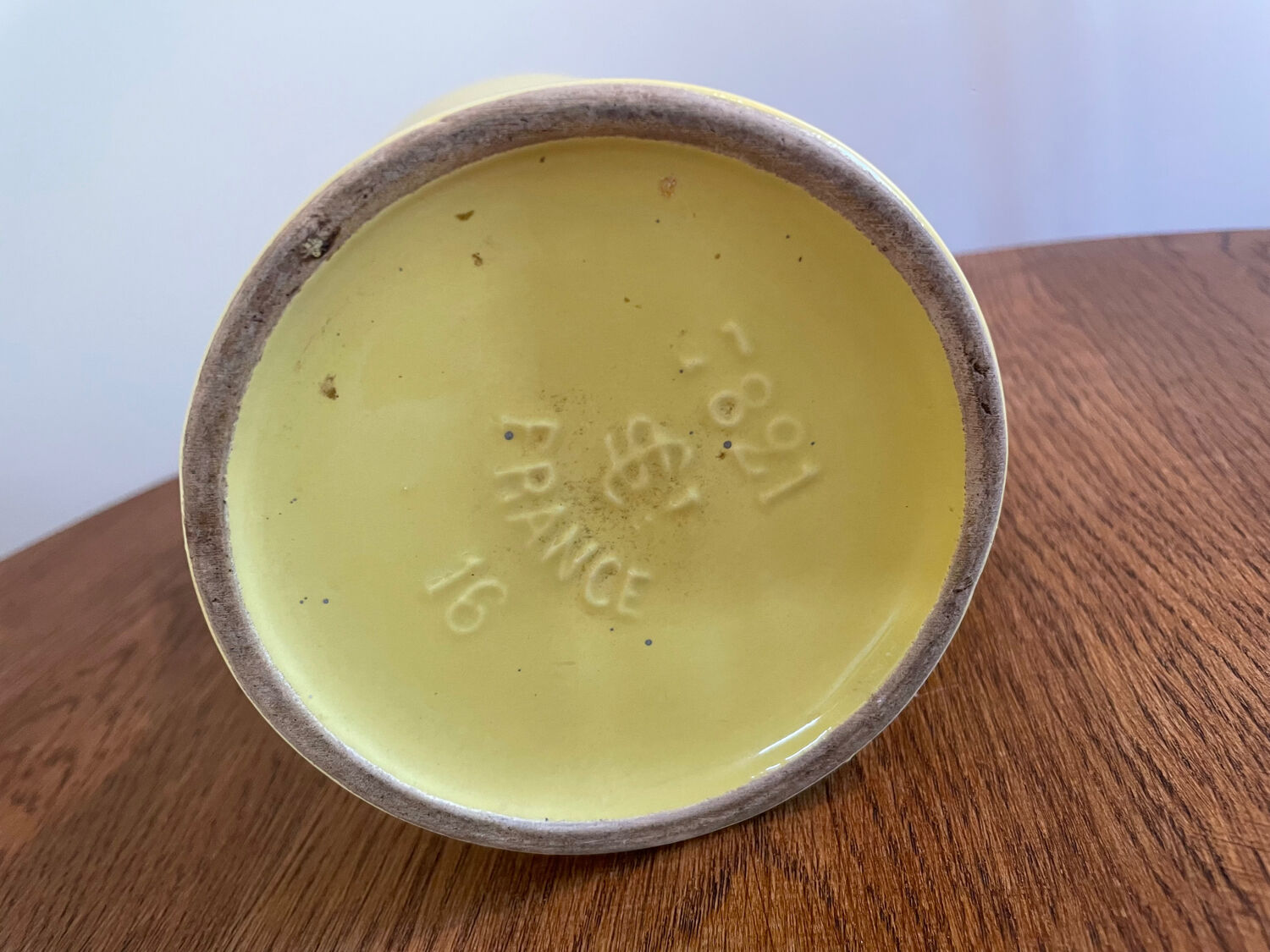 Vintage yellow pitcher Saint Clément 7821 Year 50