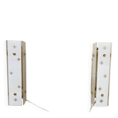 PAIR OF GLASS WALL LIGHTS SCANDINAVIAN DESIGN 1960.
