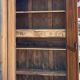 Large antique wardrobe in raw solid wood, chic country style.