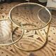 Brass and glass extendabel coffee table by Morox, Italy 1970’s