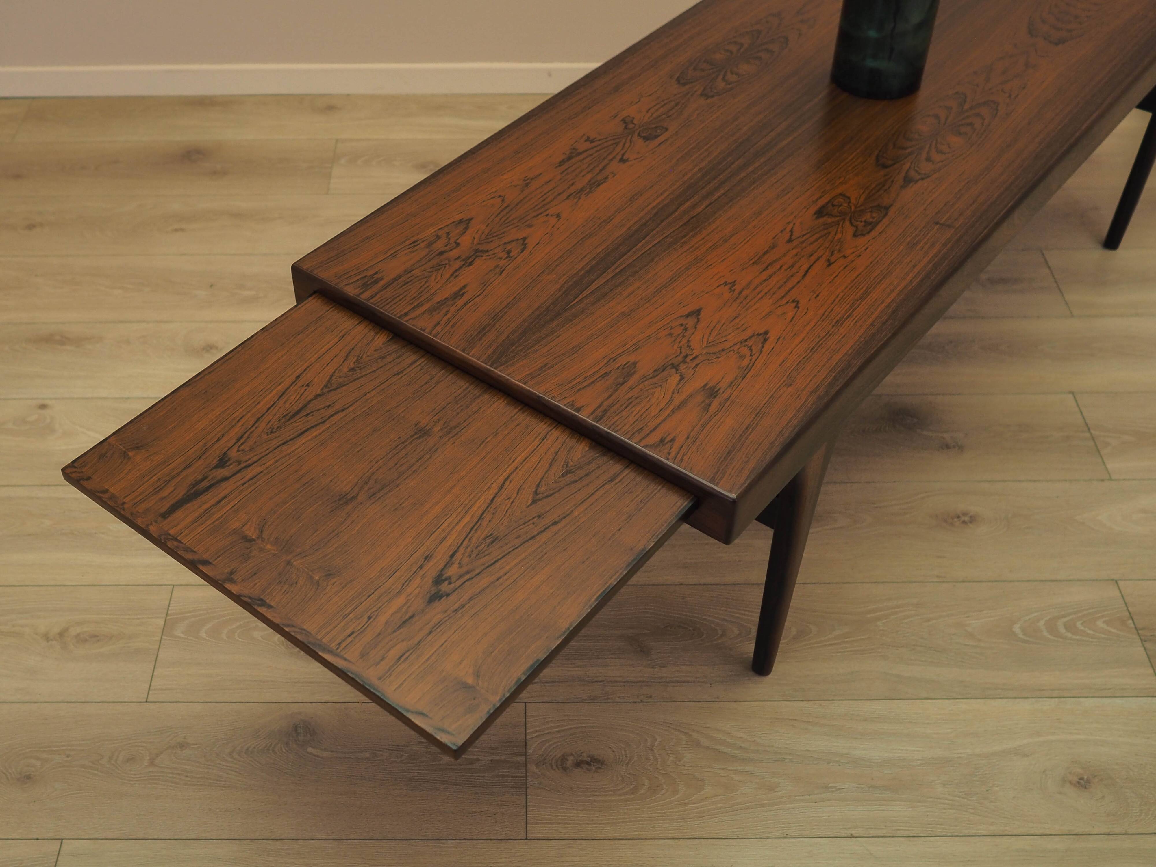 CFC Silkeborg rosewood coffee table with pull-out top, 1960s