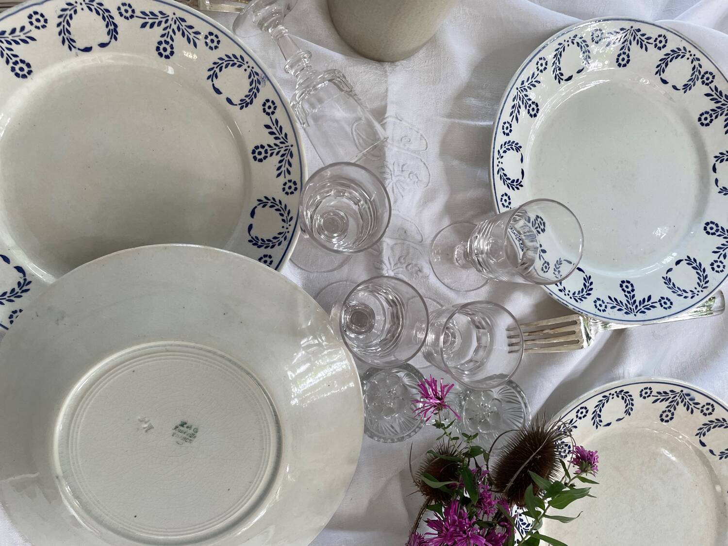 4 Luneville flat plates dating from 1890