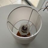 Brutalist wooden lamp