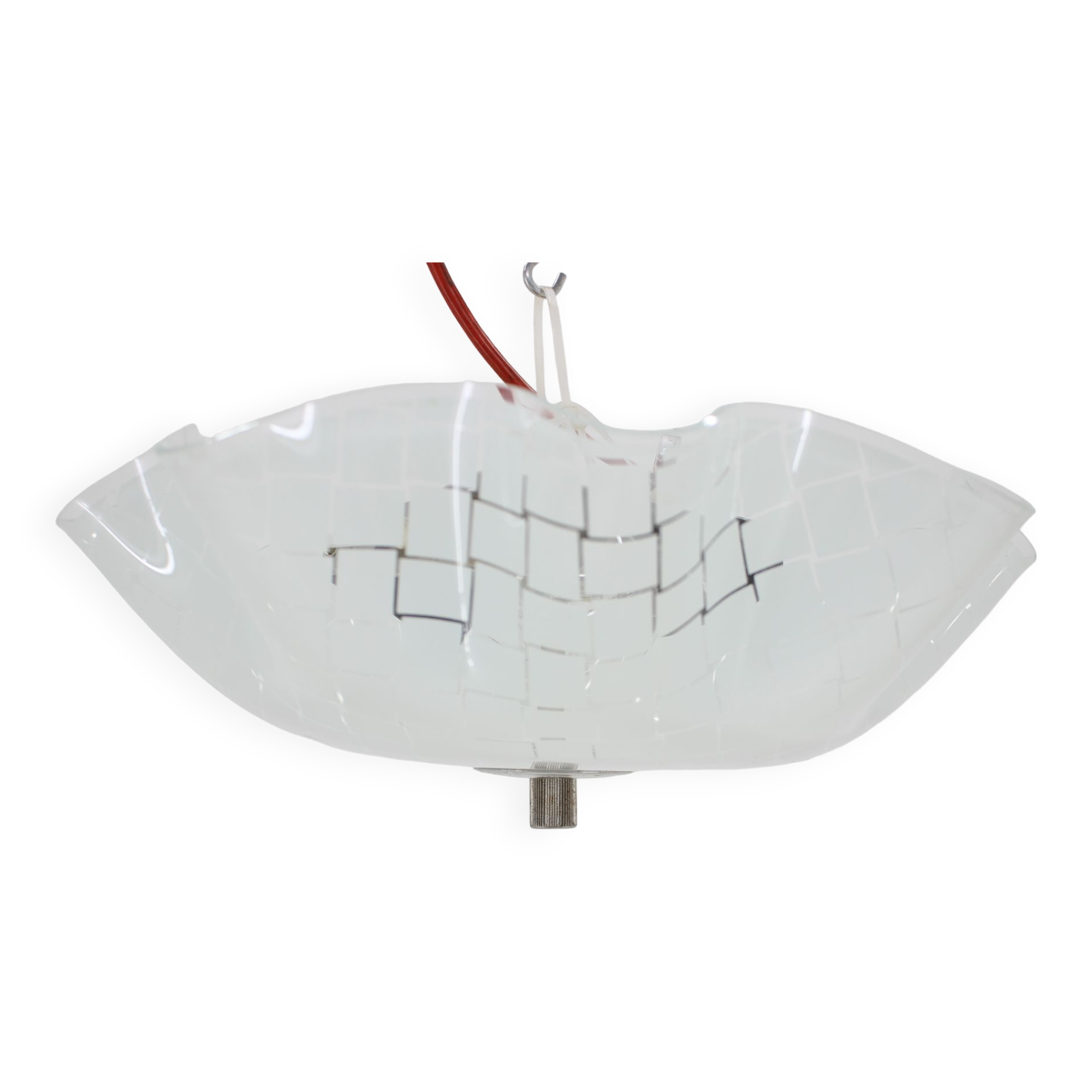 1970s Glass Pendant Lamp, Czechoslovakia