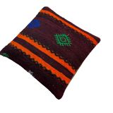 Vintage turkish kilim cushion cover , 40 x 40 cm