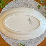 Antique serving dish in Sarreguemines earthenware.