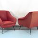 Paire de fauteuils par Gigi Radice pour Minotti, Italie des années 1950
