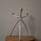 Candelabra or tripod candlestick in aluminum Scandinavian decorative object