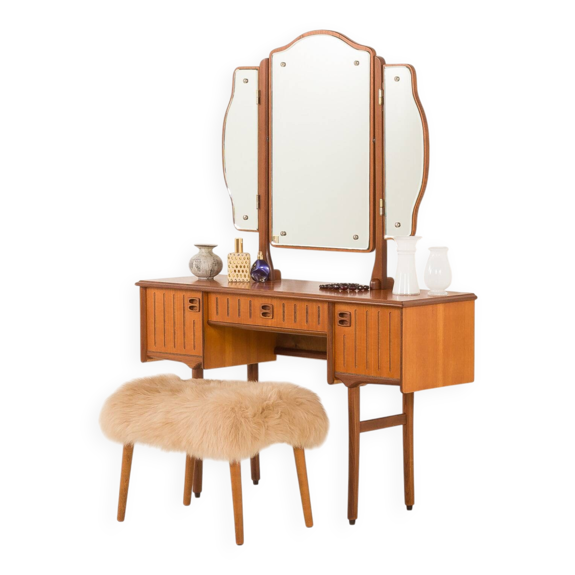 Scandinavian mid-century teak dressing table in teak, Norway, 1970s