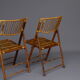 Vintage Bamboo and Rattan Folding Chairs, 1970s, Set of 2
