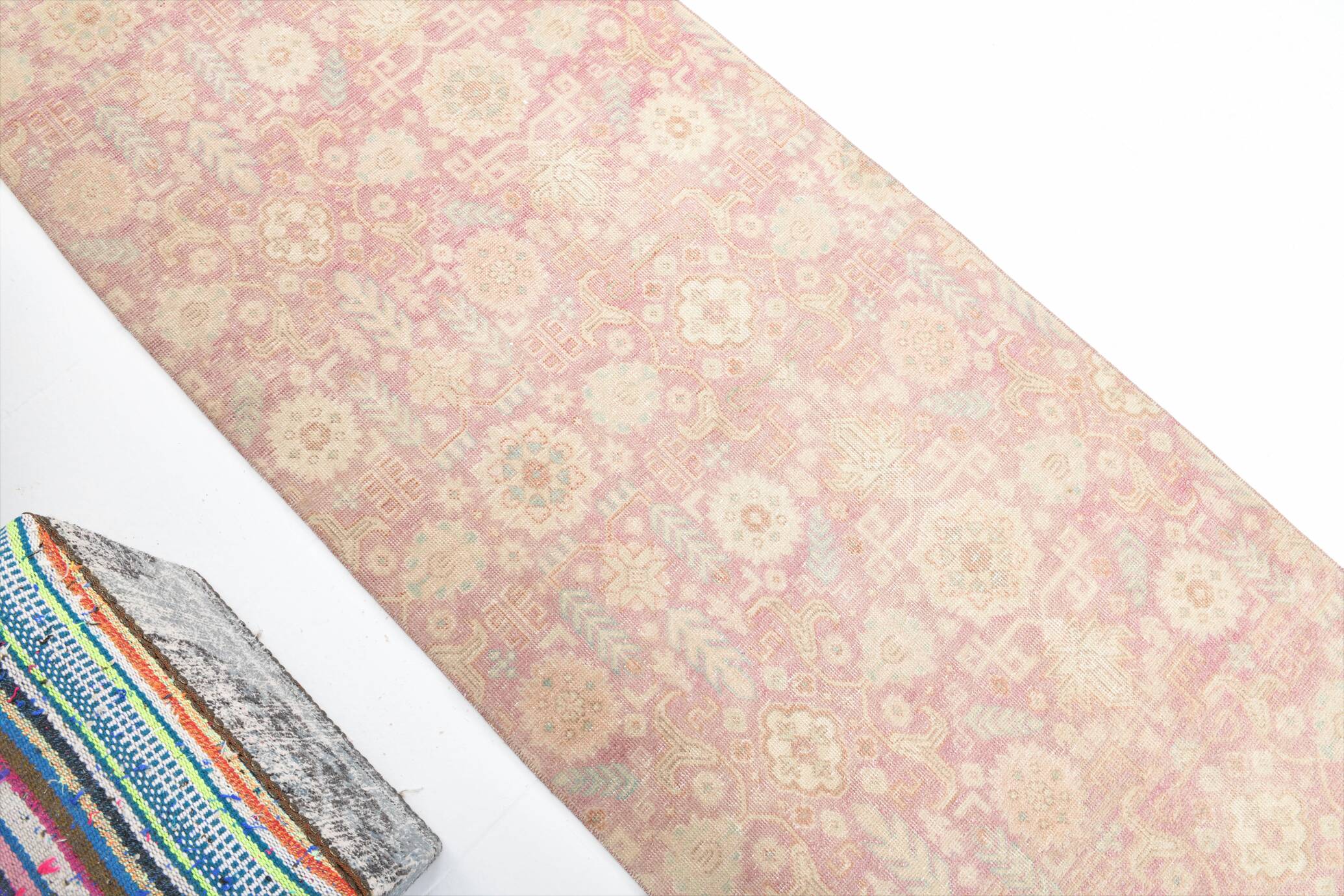 Shades Of Pale Pink Persian Runner Rug