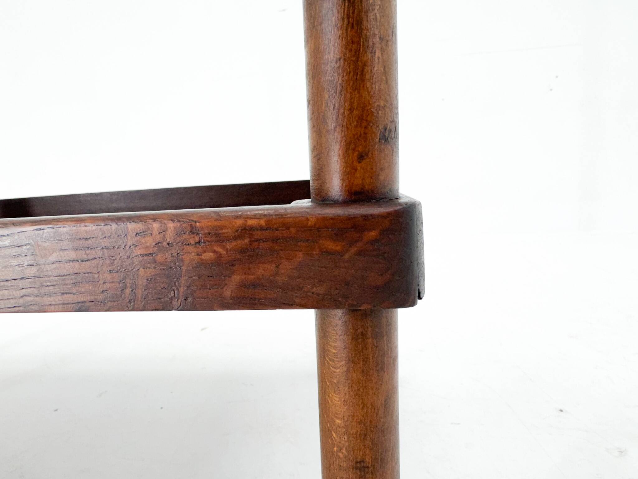 Chariot de Bar Art Déco en Bois avec Plateau en Verre, 1920
