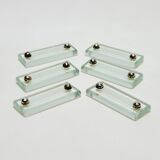 6 Card Holders Name Card Holder Placement At Table Glass And Silver Metal