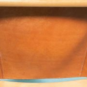 Danish safari chair in beech wood and leather from the 1970s.