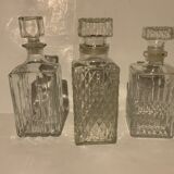3 Selency x Monoprix Croisé Laroche whisky decanters