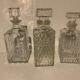 3 Selency x Monoprix Croisé Laroche whisky decanters