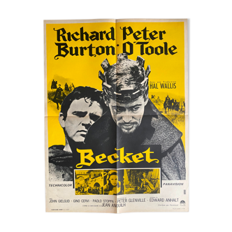 Affiche cinéma "Becket" Richard Burton, Peter O'Toole 60x80cm 1964
