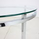 1970s round conference table chrome and glass, italy