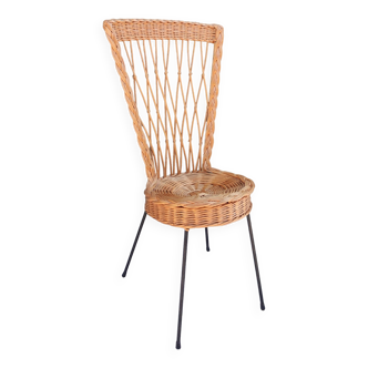Chaise vintage en rotin