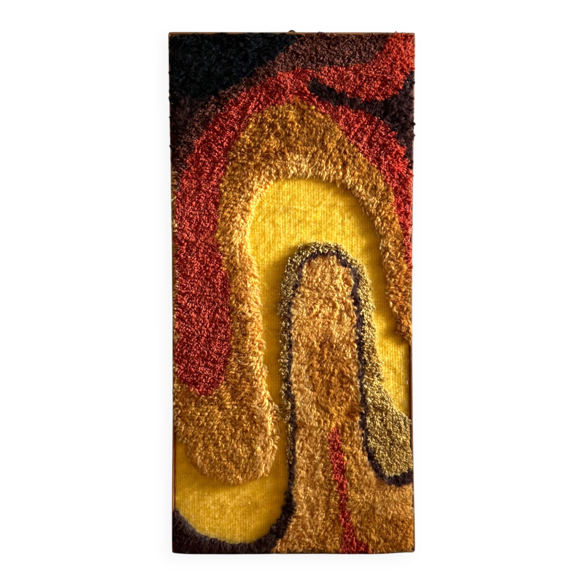 Space Age Wall Tapestry | Italian Mid-Century Fabric Art 1970s