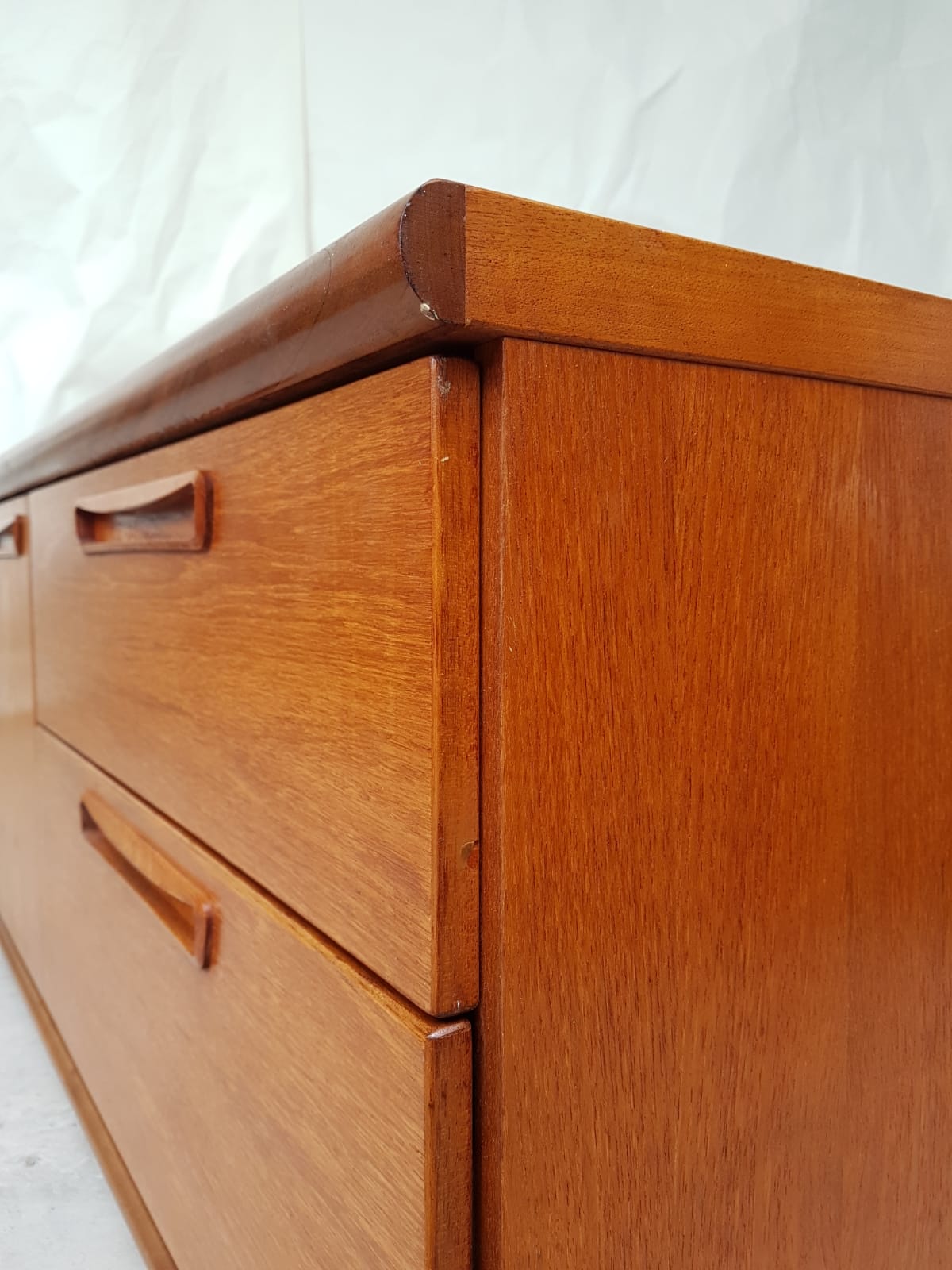 Vtg Mid Century Sideboard Danish Scandinavian Design Media Credenza Retro