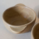 Set caquelon and 3 stoneware bowls