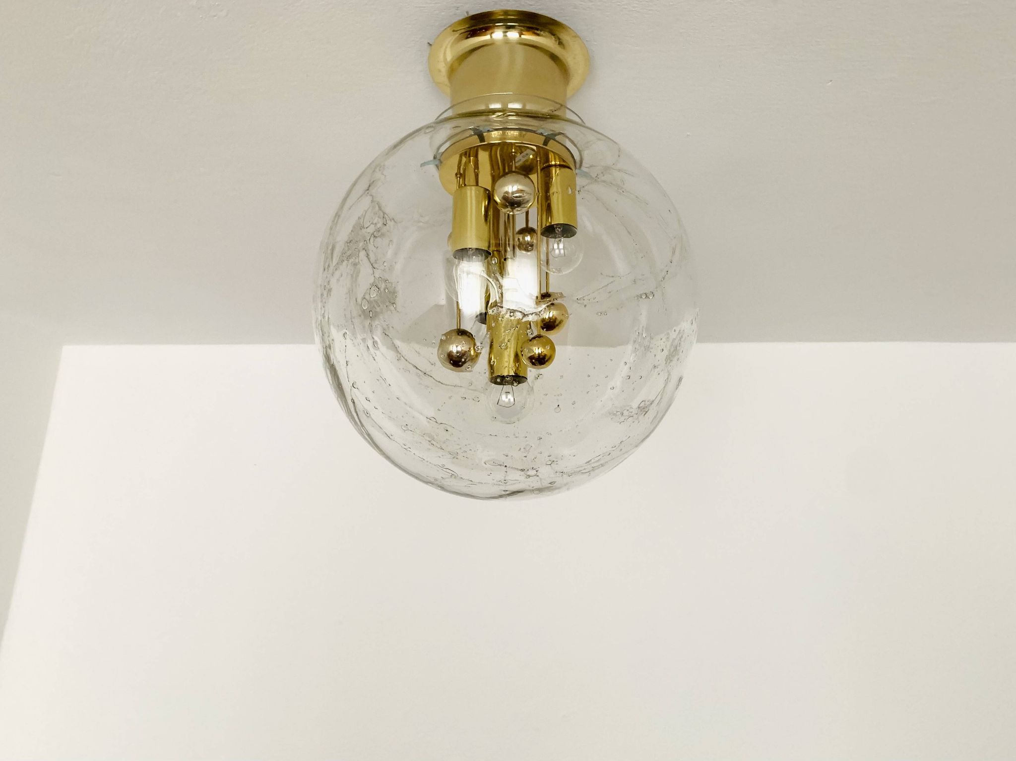 Ice Glass Flush Lamp by Doria