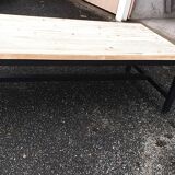 Wood and metal coffee table