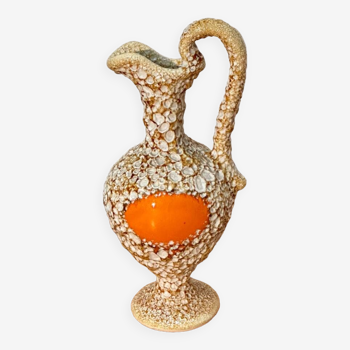 Carafe/Amphore/Vase ancien beige et orange