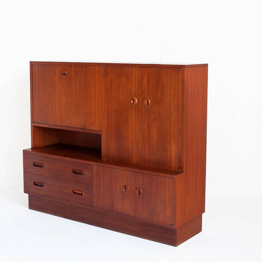 Scandinavian style teak sideboard. Vintage. France, 1960s