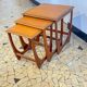 Teak trundle coffee table