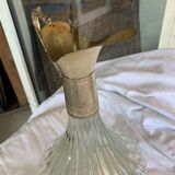 Silver metal decanter carafe
