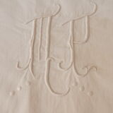 Former embroidered sheet monogram MP embroidery open day row sheets 320 x 200 cm