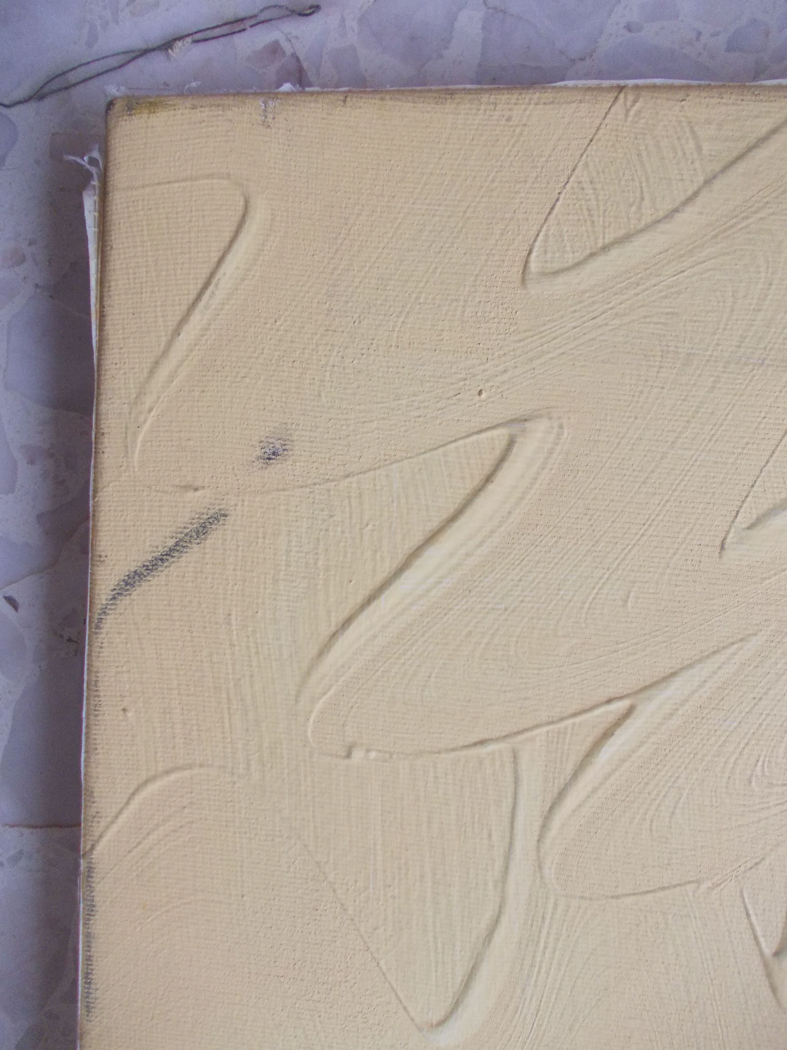 Large oil on canvas painting signed Pey Taryck abstract figures ethnic africa middle east