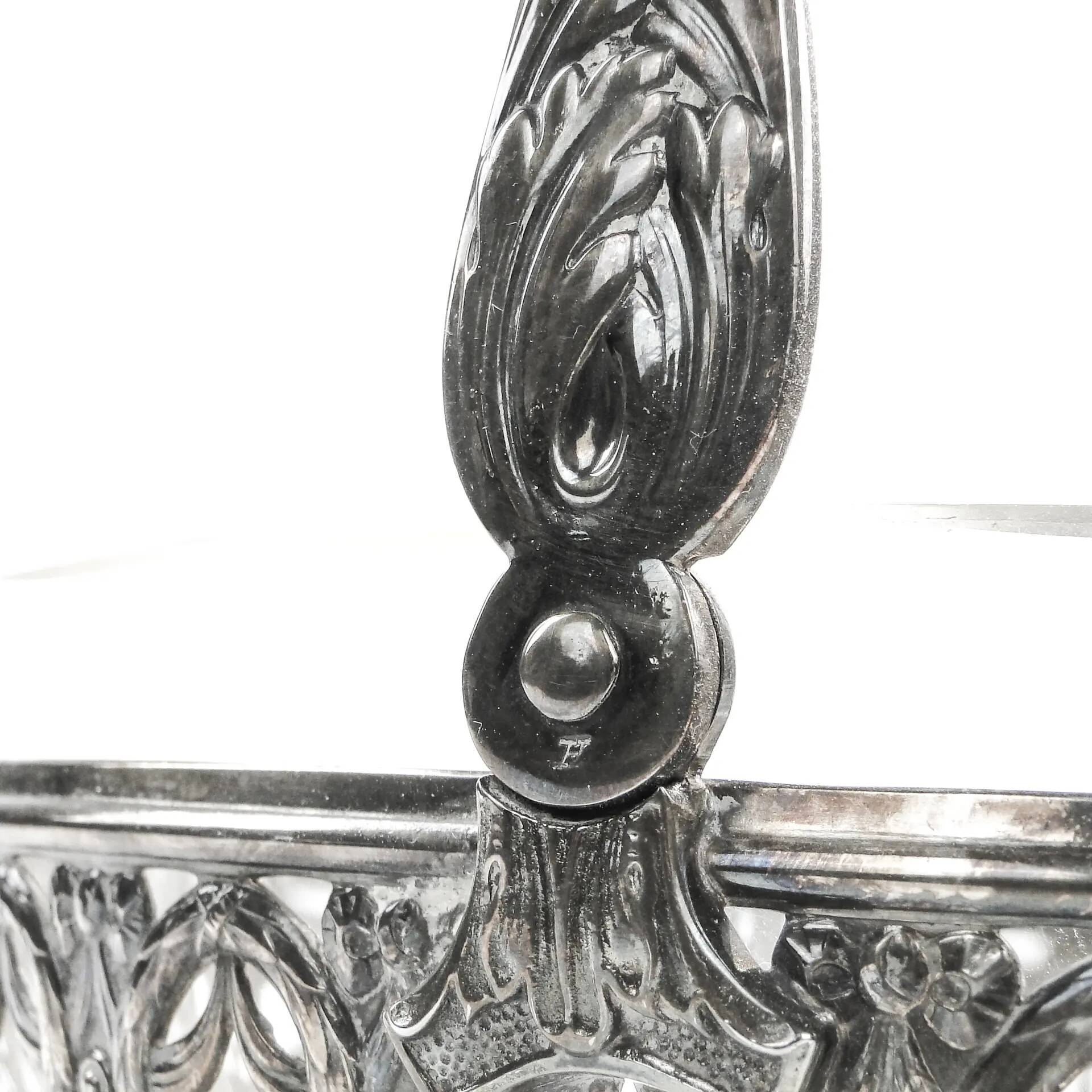 Fruit basket, Art Nouveau, silver-plated brass, WMF, Germany, early 20th century