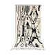 Berber carpet Azilal white and black 140 x 250 cm
