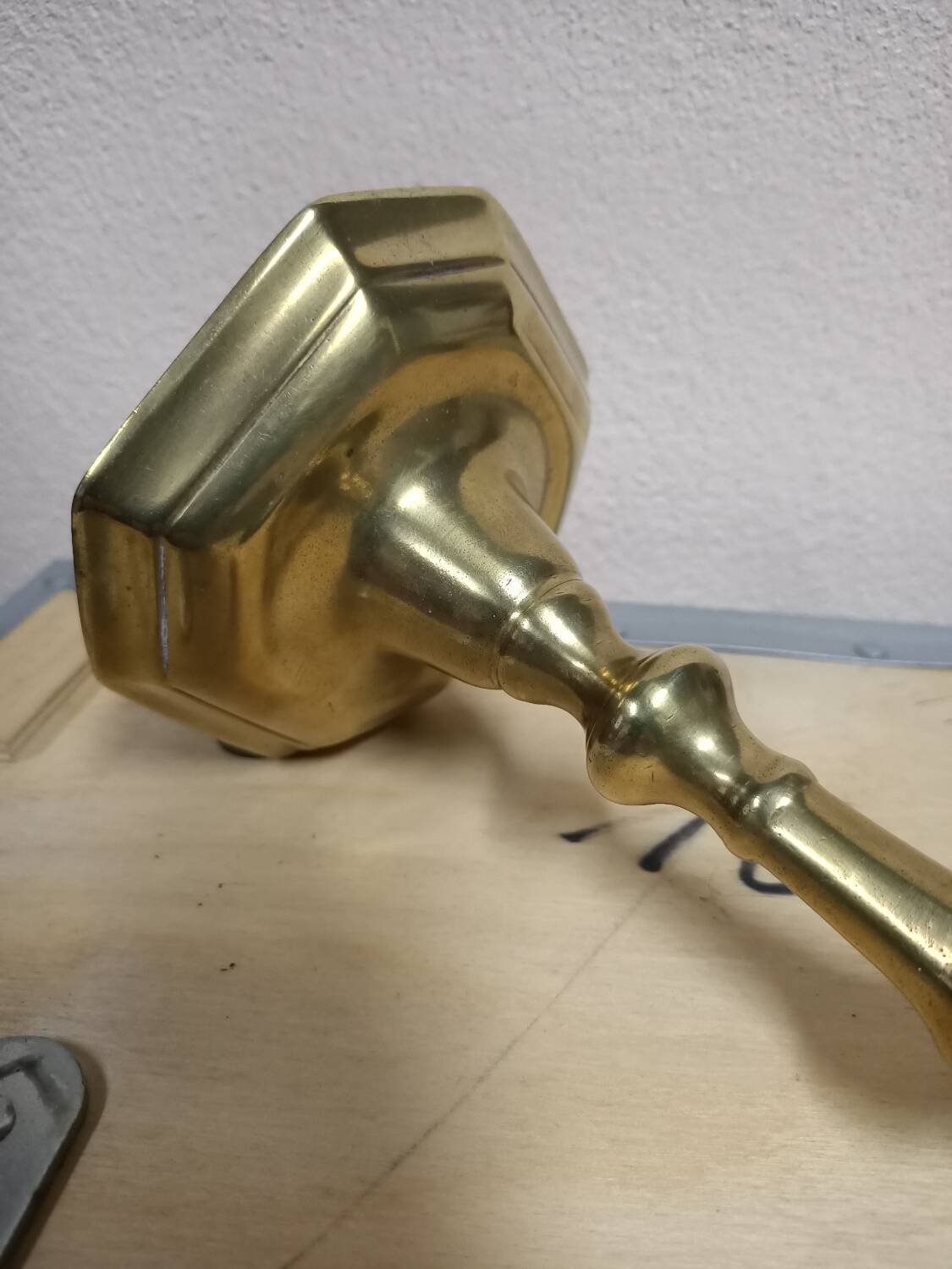 Gilded bronze candle holder