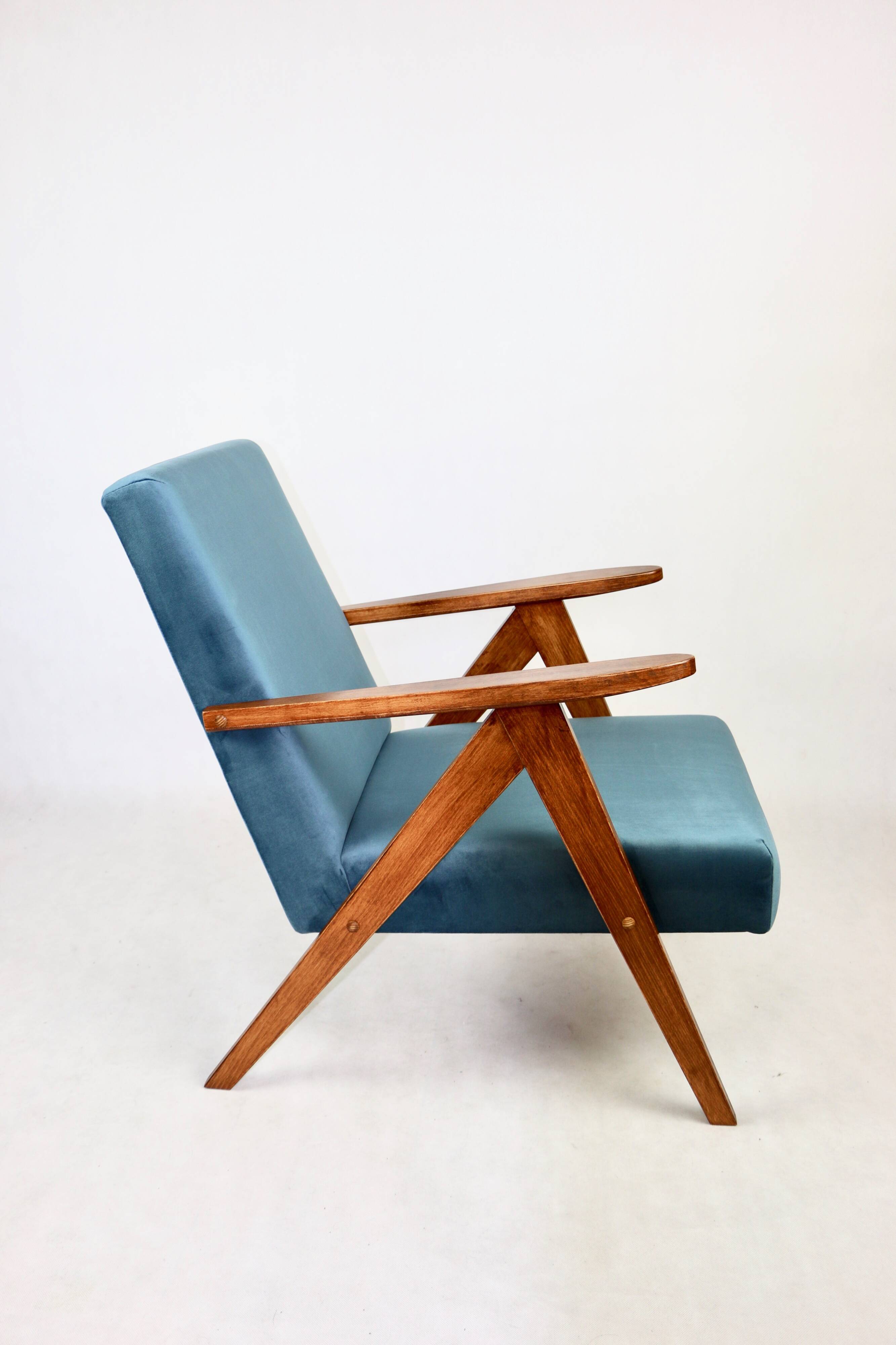 B-310 VAR armchair sea blue velvet - 2 pieces available