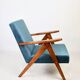 B-310 VAR armchair sea blue velvet - 2 pieces available