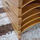Set of 6 folding chairs blond wood