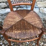 Paire de chaises rustique paillées