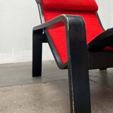 Mid-century modern Pulkka lounge chair by Ilmari Lappalainen for Asko, Finland, 1960s.