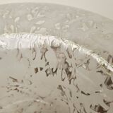 1970s table lamp in worked glass and gold metal