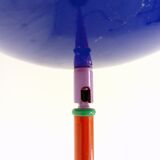 Lampadaire bipode multicolore design 1980