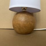 Old blond wood table lamp