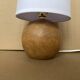 Old blond wood table lamp