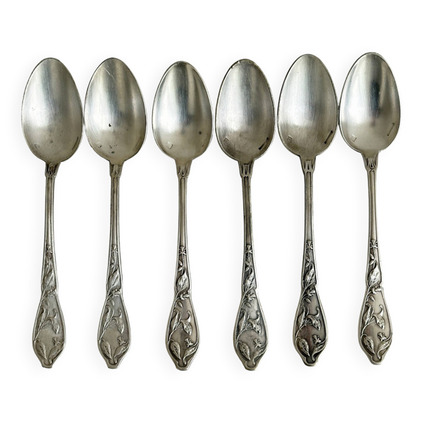 Lot de 6 petites cuillères en métal
