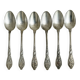 Set of 6 small metal spoons